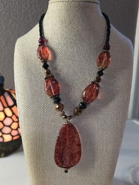 You And I  Crackled Pendant Necklace - Women Jewelry